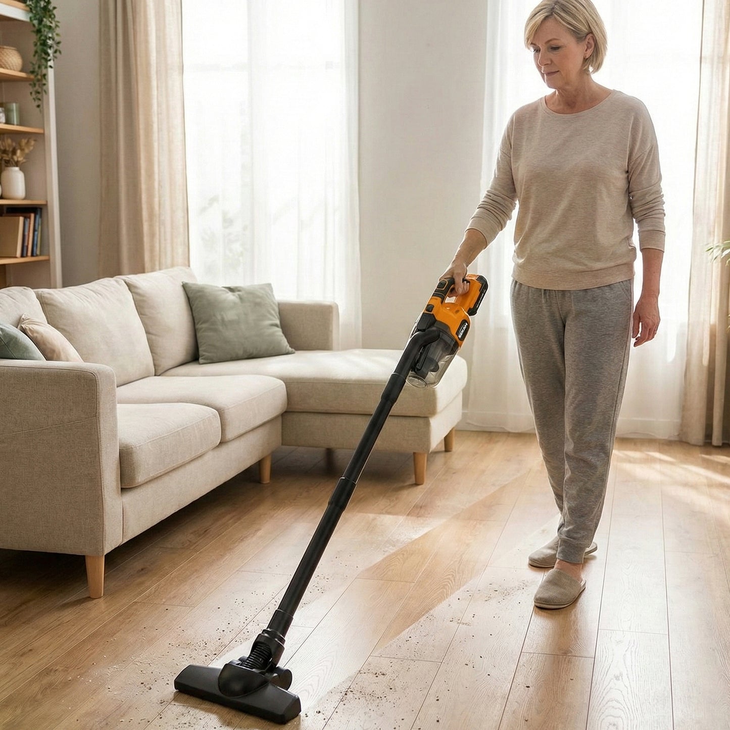 Cordless Vacuum Cleaner | Orange & Black | Sekamtools