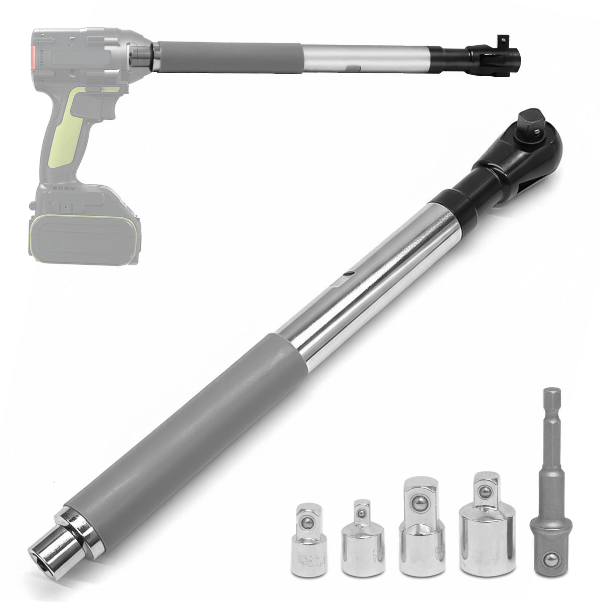 Multi-Function Extended Ratchet Socket Wrench