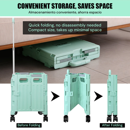 Portable Rolling Bike Crate | Green & Black & Grey | Sekamtools