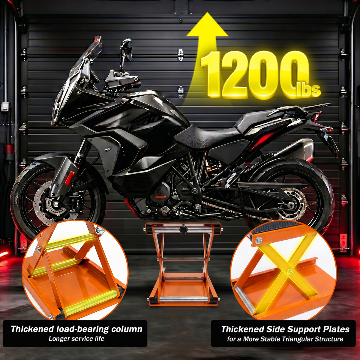 1200 LBS Motorcycle Lift Scissor Jack