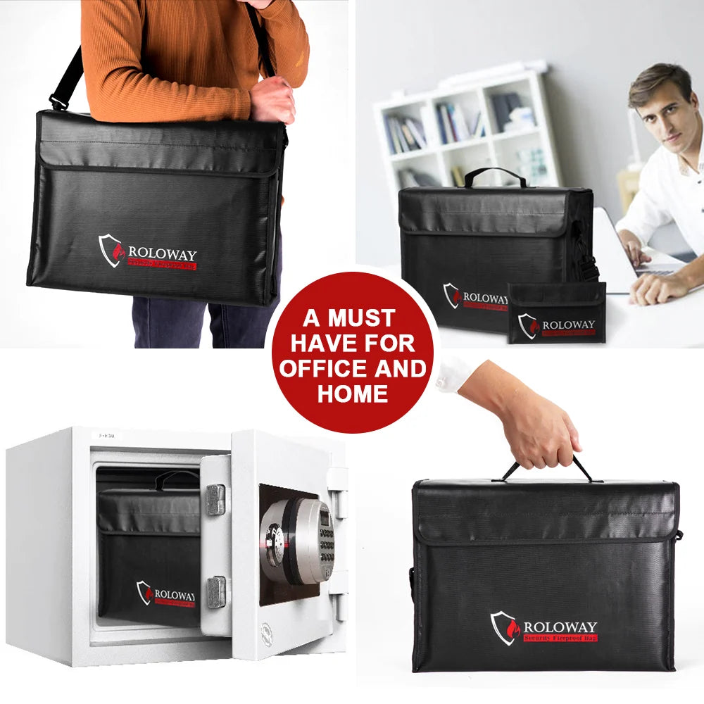 Large Fireproof Bag for Documents and Valuables Storage | Rolowaysafe