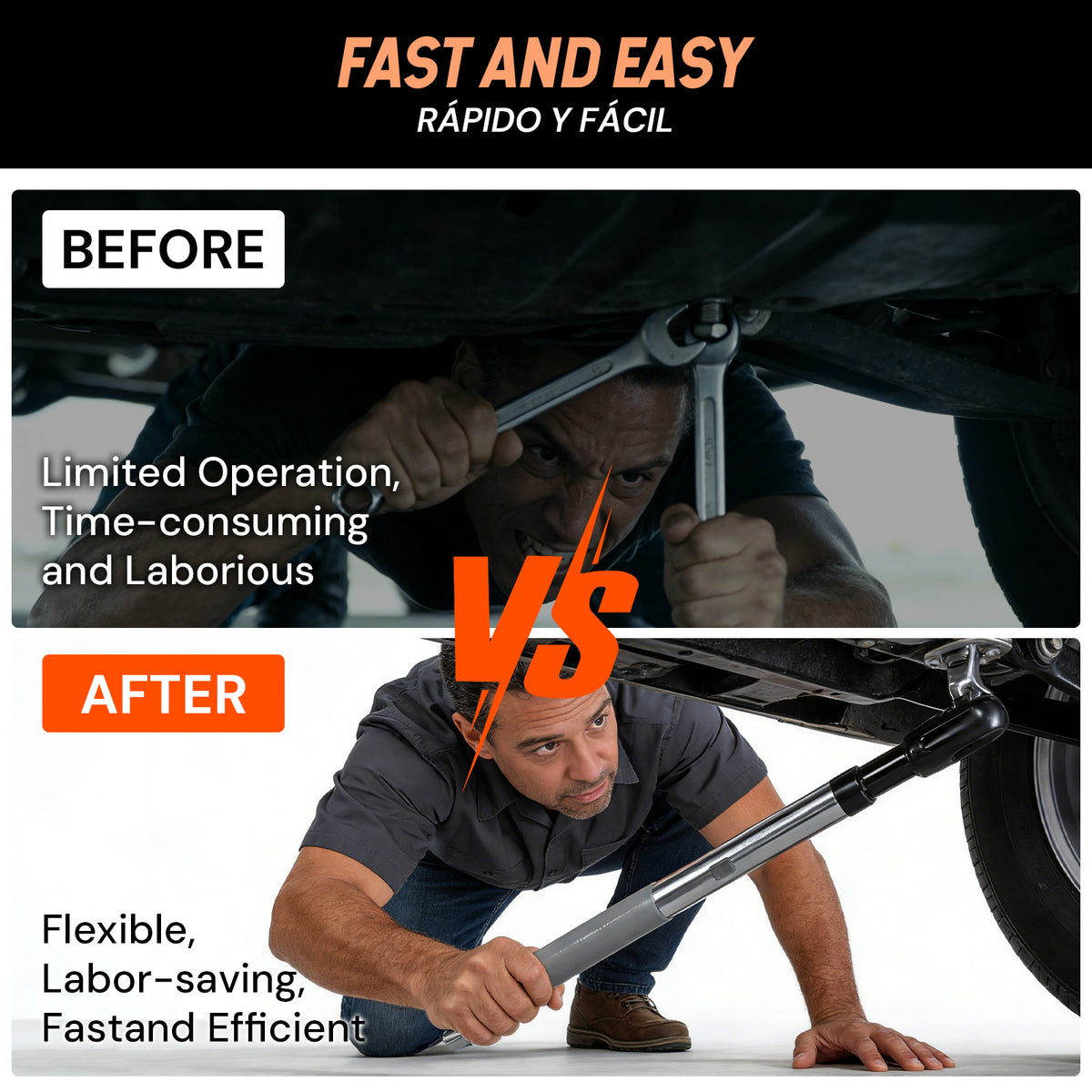 Multi-Function Extended Ratchet Socket Wrench