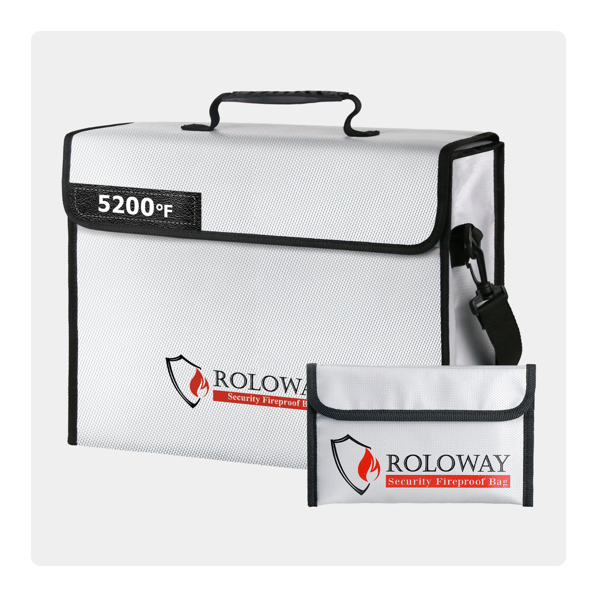 Upgraded Large Fireproof Bag for Documents and Valuables Storage | Rolowaysafe