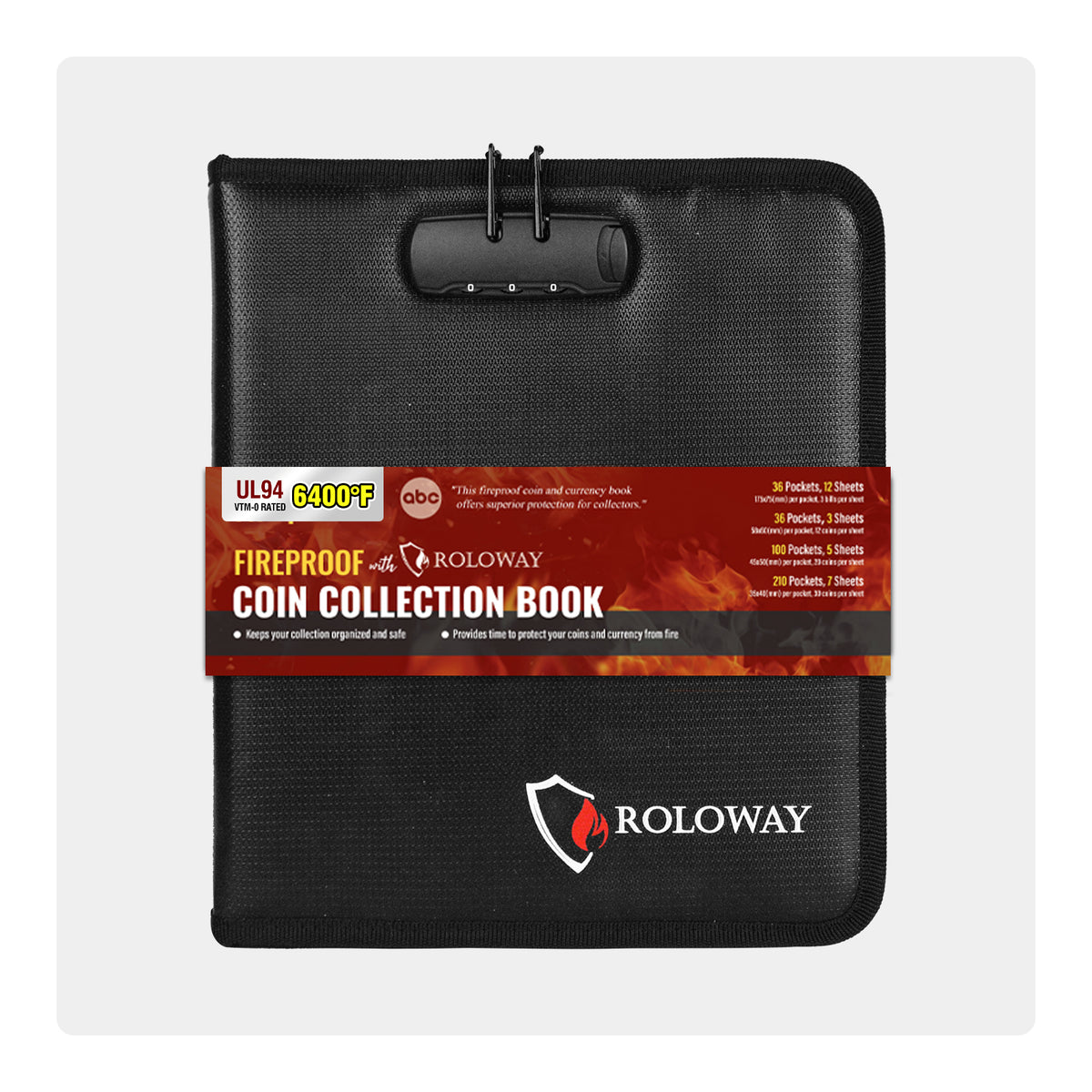Fireproof Coin Collection Book | Rolowaysafe