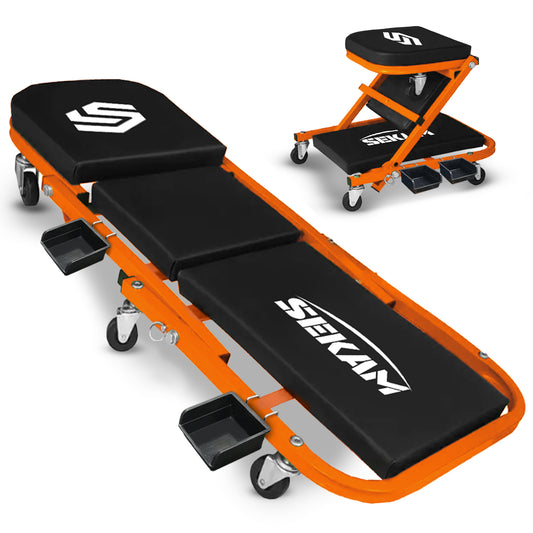 Rolling Creeper Garage | Black & Orange | Sekamtools