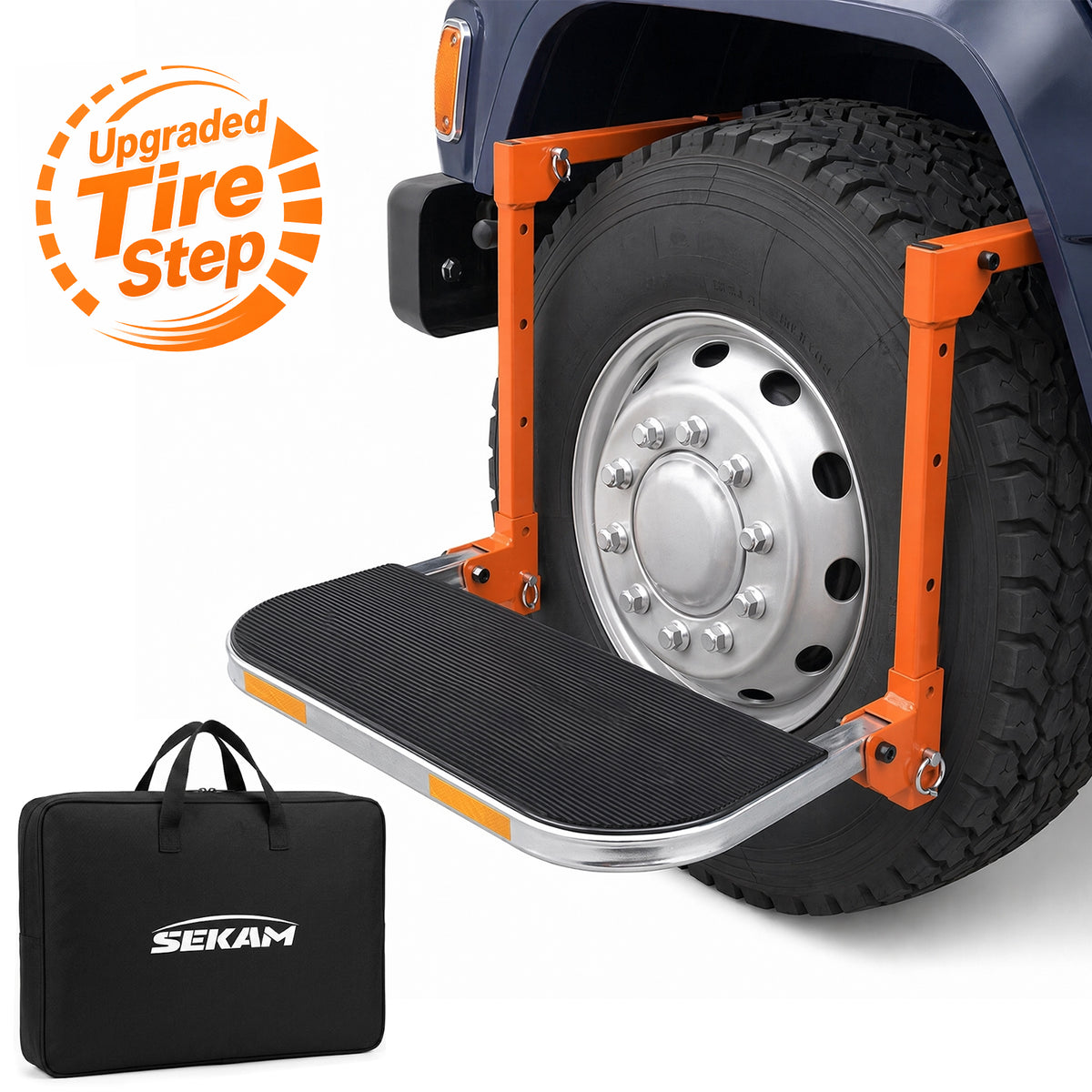 Upgraded 350 lb Foldable Tire Step for Trucks, SUVs & RVs