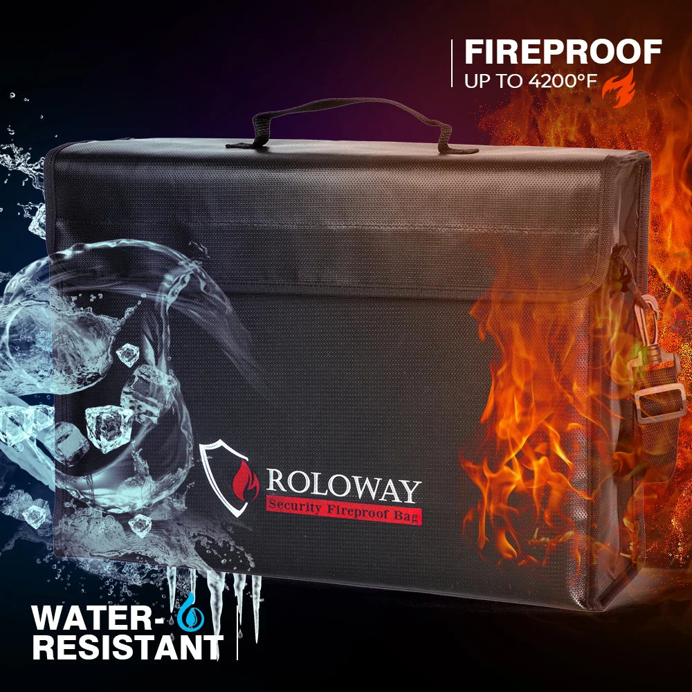 Large Fireproof Bag for Documents and Valuables Storage | Rolowaysafe