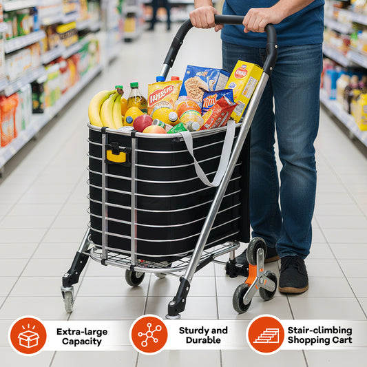 Foldable shopping cart | Black | Sekamtools