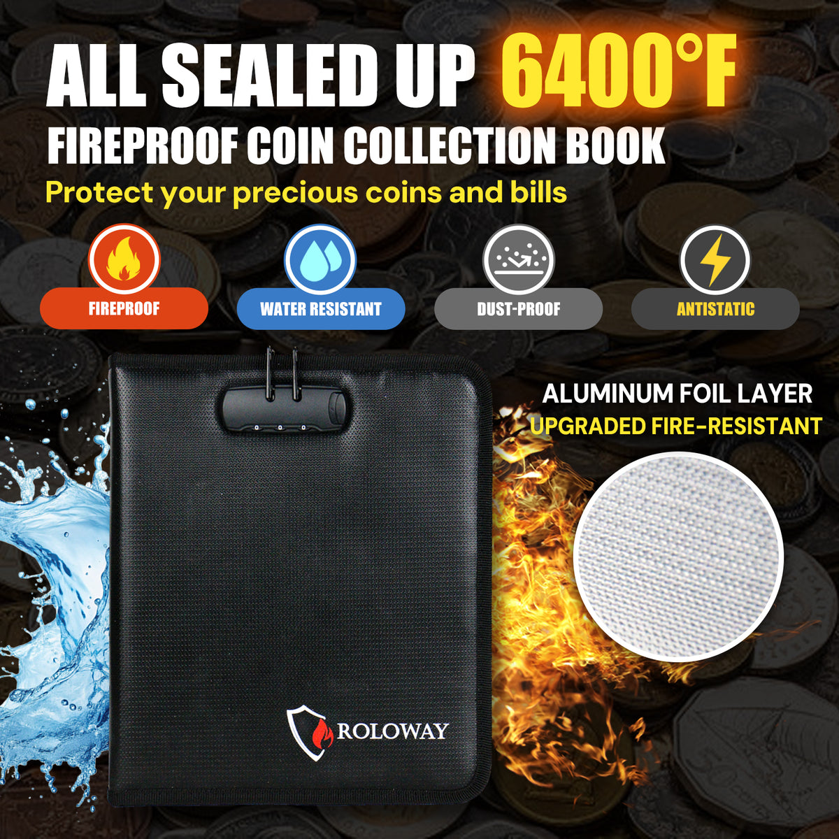 Fireproof Coin Collection Book | Rolowaysafe