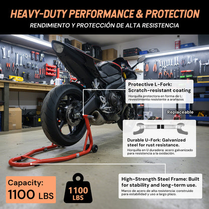 Motorcycle rear wheel bracket | Orange | Sekamtools