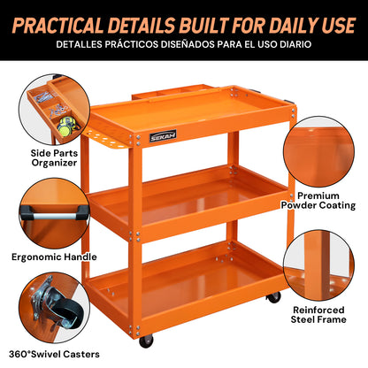 5-Drawer Tool Cart | Orange | Sekamtools