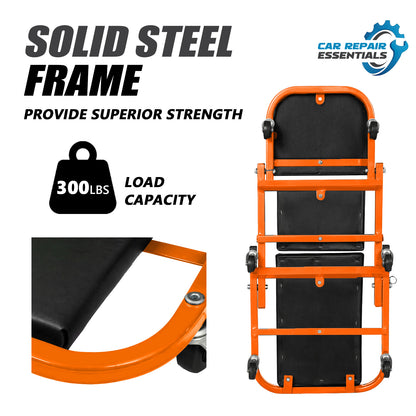 Rolling Creeper Garage | Black & Orange | Sekamtools
