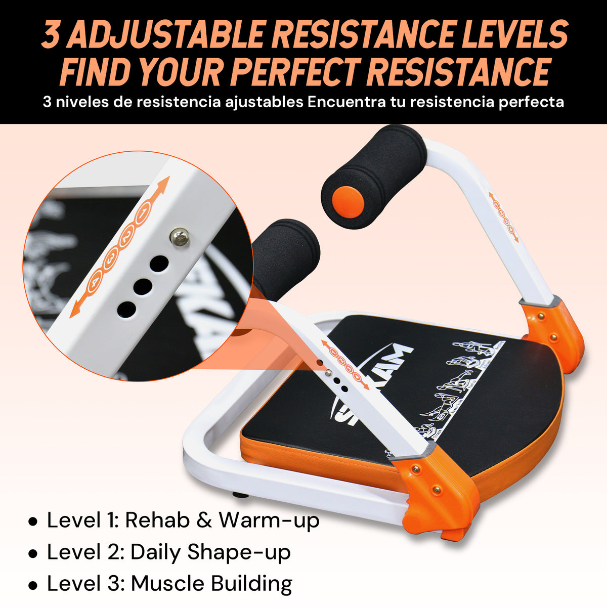 3-Level Adjustable Resistance Core Ab Trainer