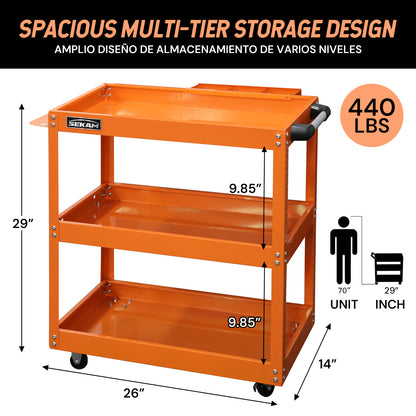 5-Drawer Tool Cart | Orange | Sekamtools