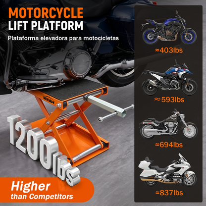 1200 LBS Motorcycle Lift Scissor Jack