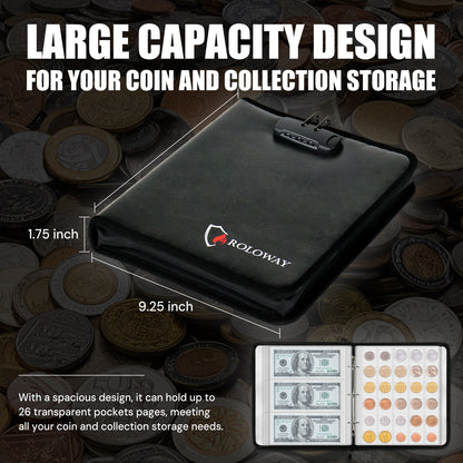 Fireproof Coin Collection Book | Rolowaysafe