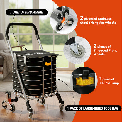 Foldable shopping cart | Black | Sekamtools