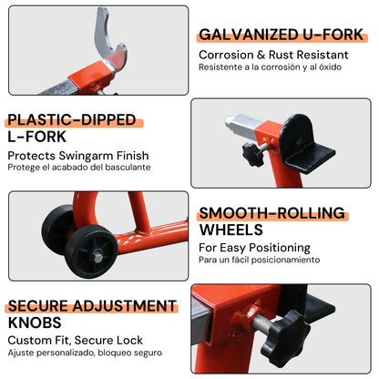 Motorcycle rear wheel bracket | Orange | Sekamtools
