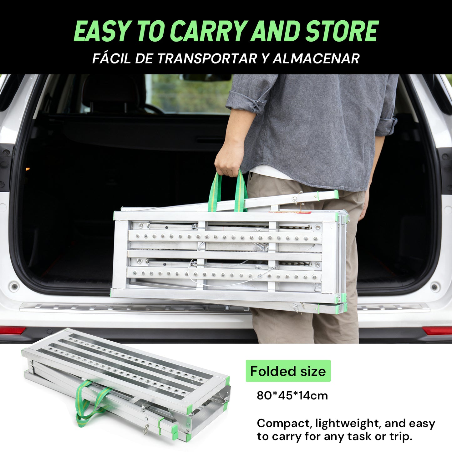 Portable steel ladder | Silver & Orange | Sekamtools