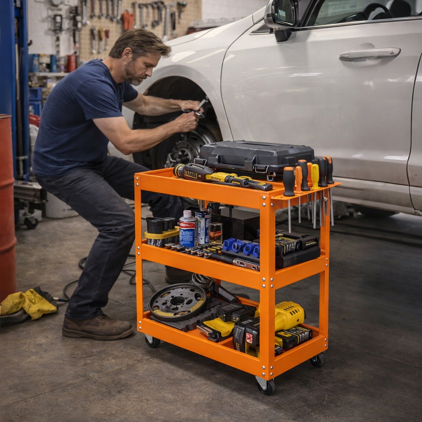 5-Drawer Tool Cart | Orange | Sekamtools