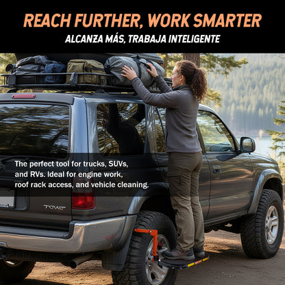 Folding Heavy-Duty Tire Steps | Orange | Sekamtools