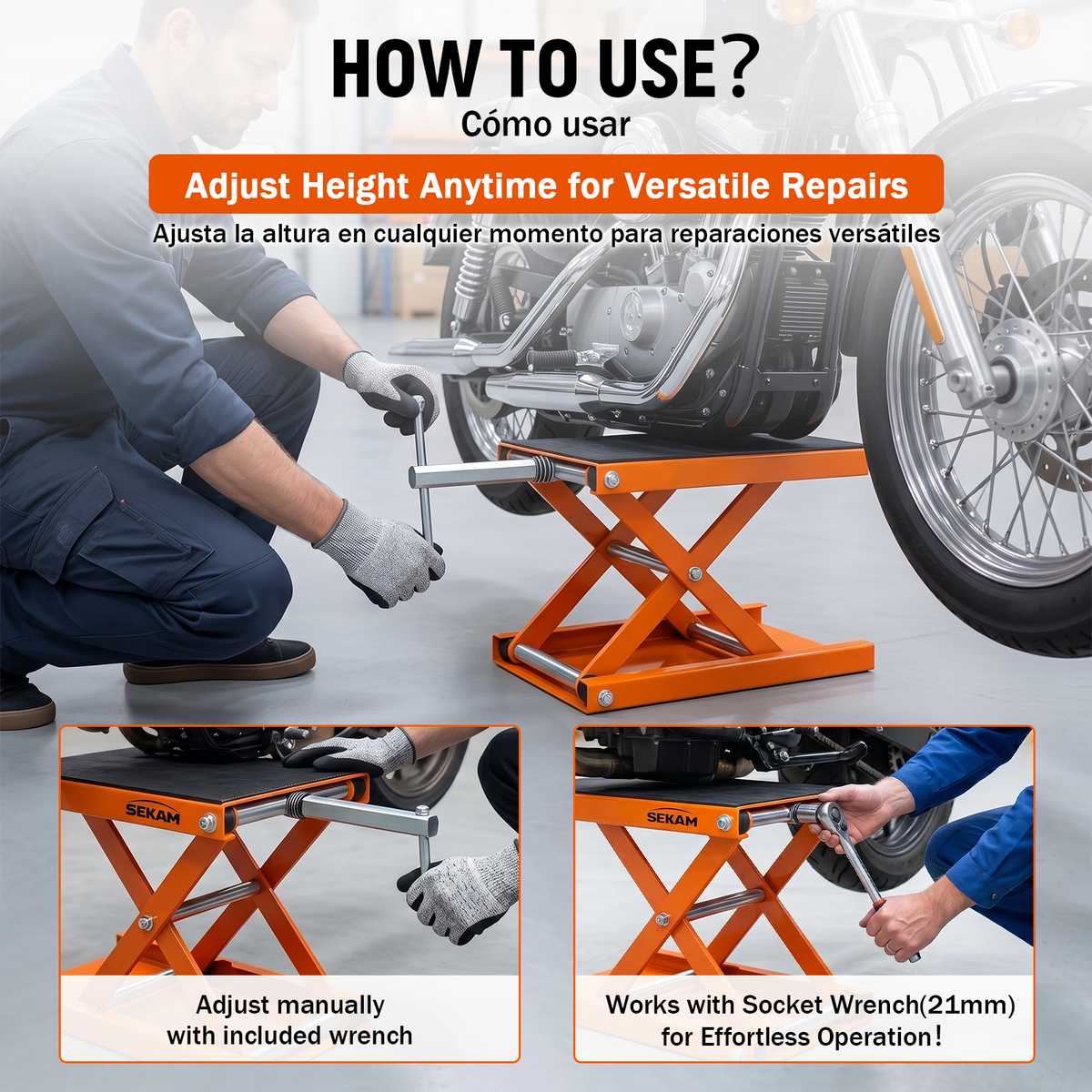 1200 LBS Motorcycle Lift Scissor Jack