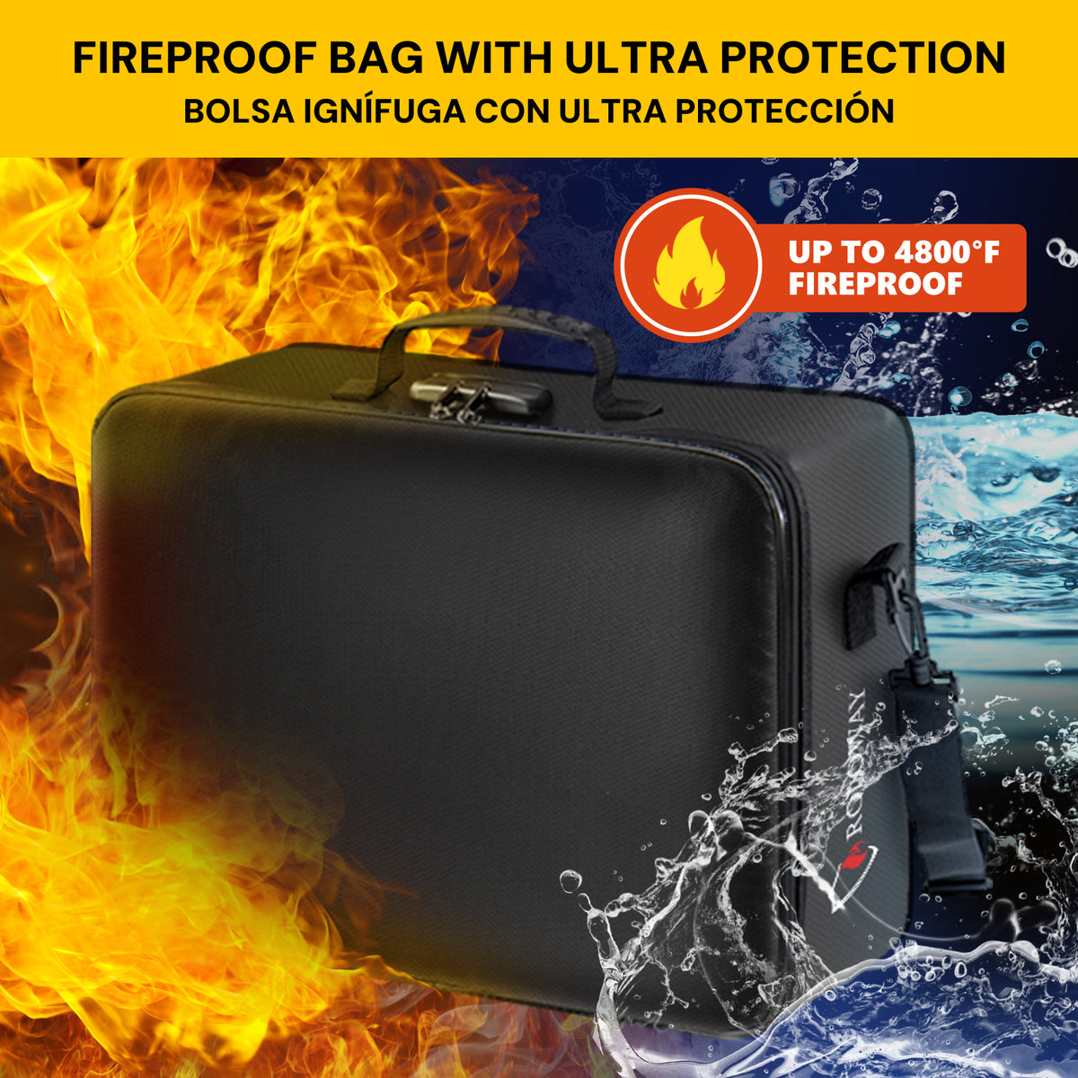 MutilayerFireproof Document Bag with Lock | Rolowaysafe