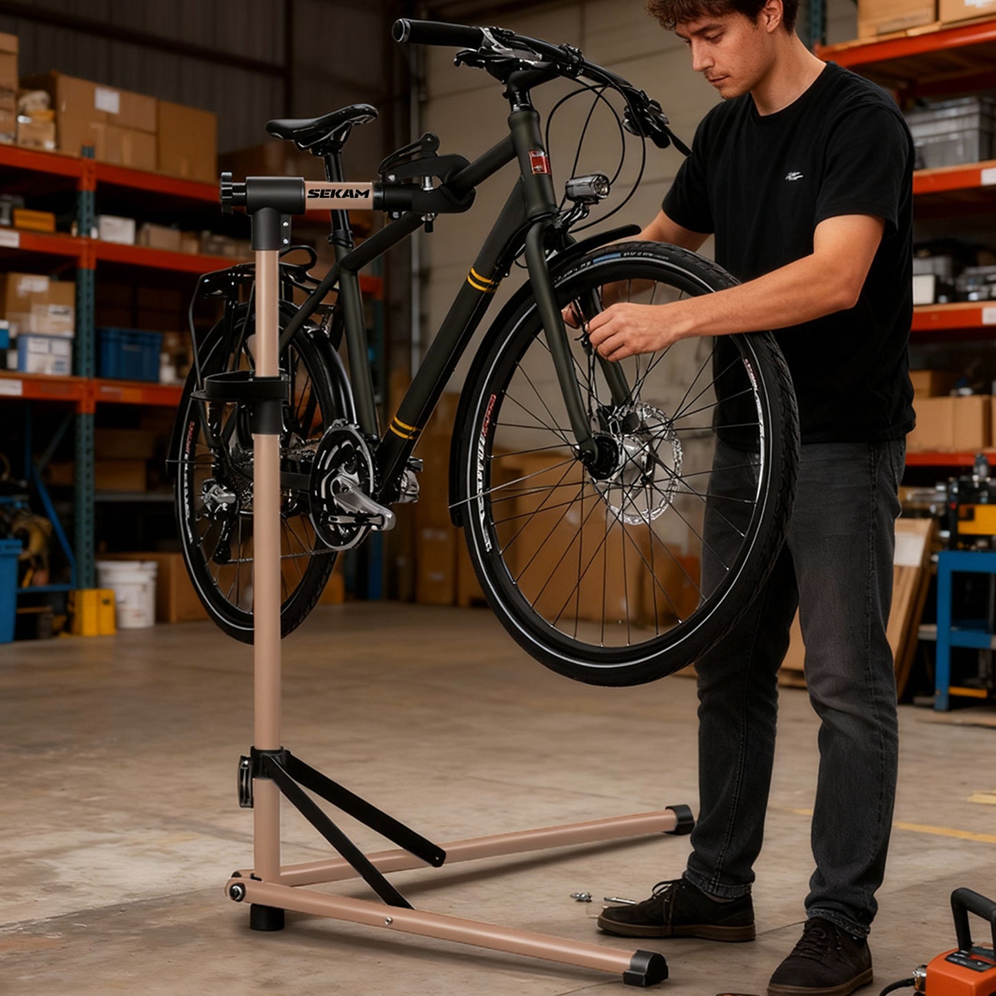 Bicycle repair stand | Champagne gold | Sekamtools