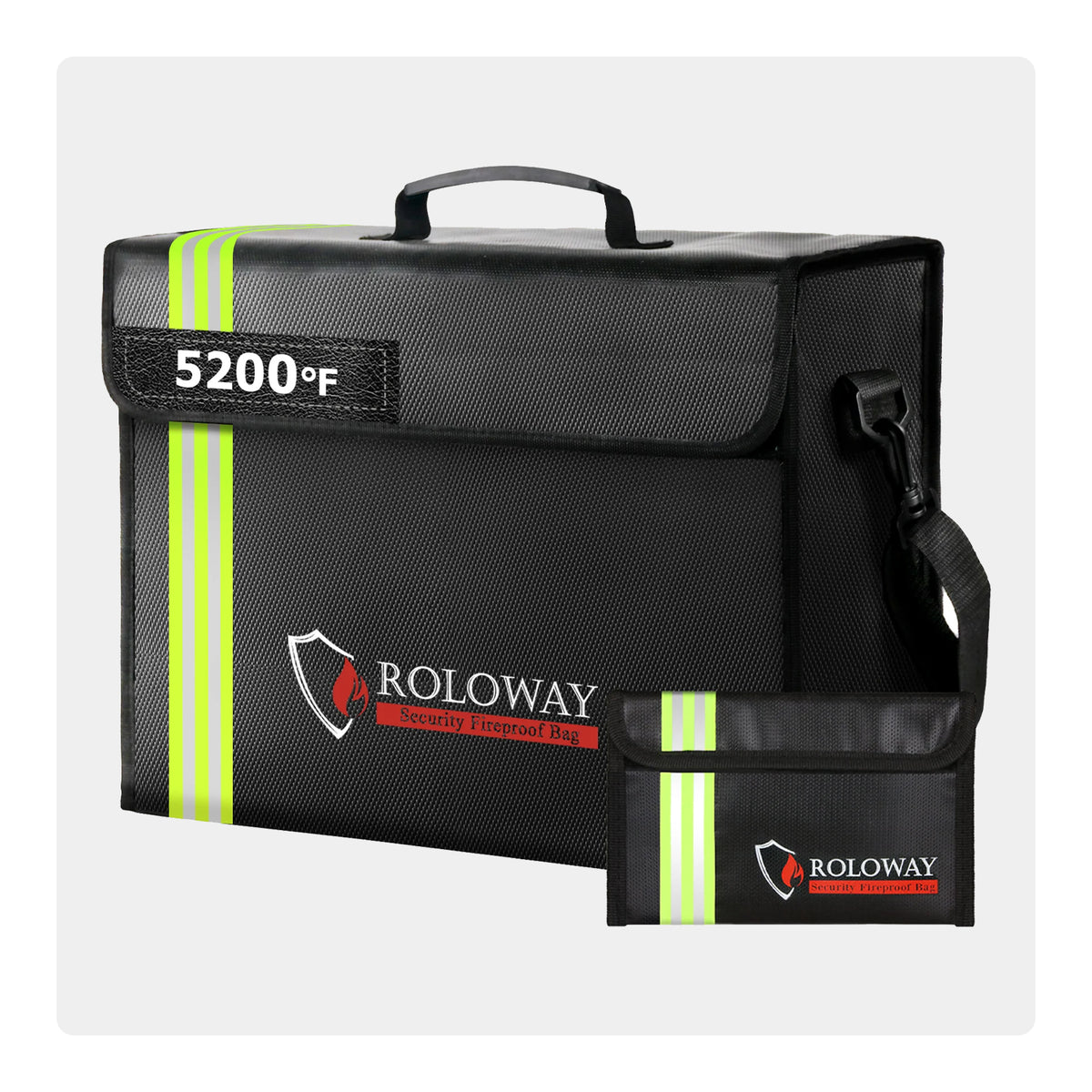 Upgraded Large Fireproof Bag for Documents and Valuables Storage | Rolowaysafe