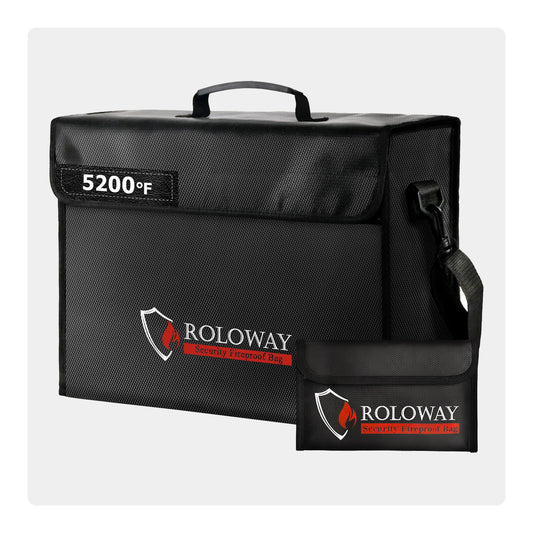 Upgraded Large Fireproof Bag for Documents and Valuables Storage | Rolowaysafe